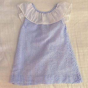 2T bow back seersucker dress Smocking Place